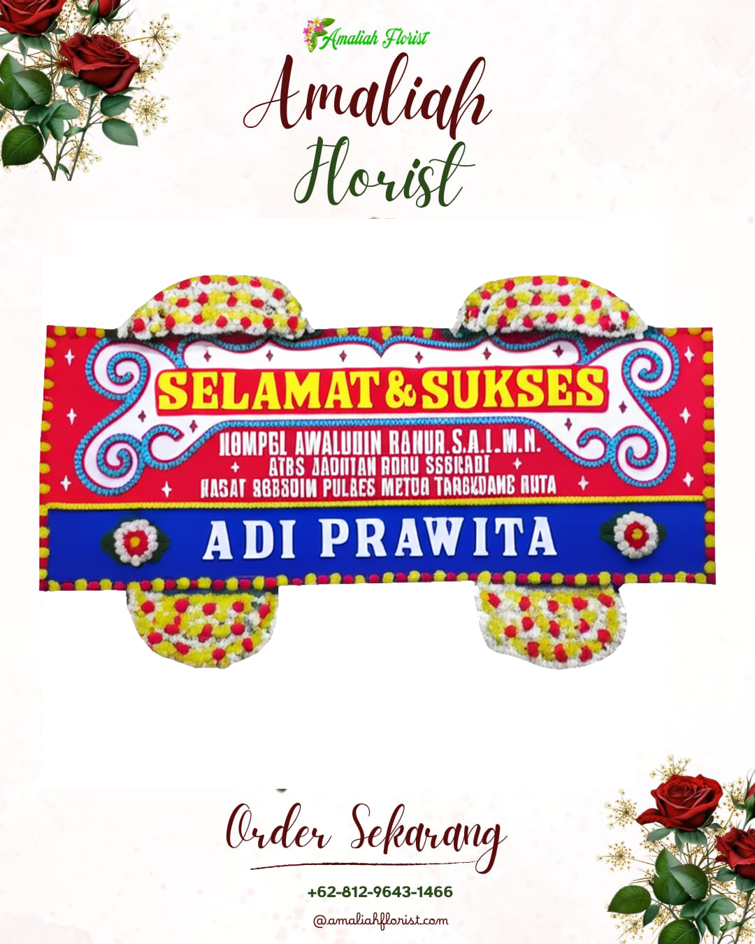 Papan Bunga Ucapan Selamat Kamal